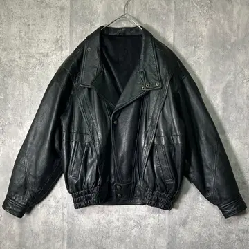 크롭 기장 천연 가죽 가죽 자켓 블랙 어깨 패드 없음