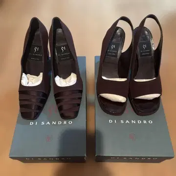 DI SANDRO 다크 브라운 디자인 펌프스 오픈토 펌프스