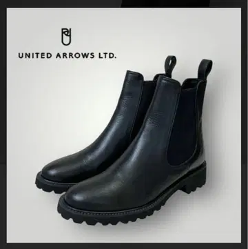 UNITED ARROWS 사이드 고어 부츠 블랙 35