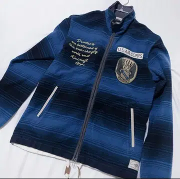 AVIREX 아비렉스 플리스 네이비 집업 M