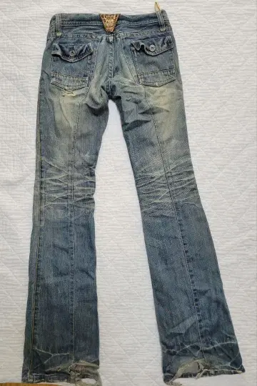 Chris Seagar 데미지 가공 스트레이트 데님 29