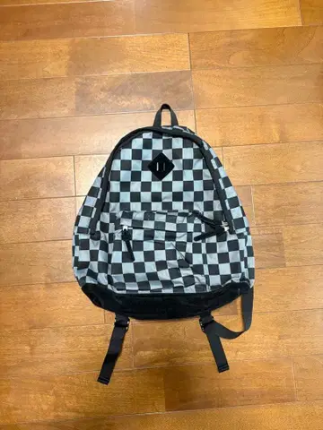 체크 무늬 럭색 백팩