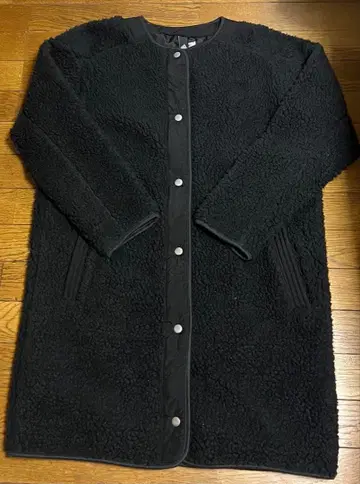 adidas 블랙 보아 롱 자켓