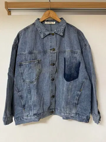 데미지 가공 데님 자켓 L 사이즈
