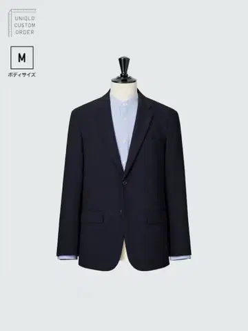 1회 착용 25년 모델 유니클로 칸도우 자켓 울 라이크 네이비 M