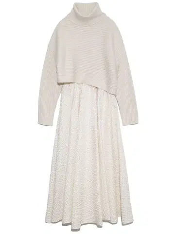 택 포함 새상품 아지메 숏 니트 콤비 원피스 프레이 아이디 셀포드