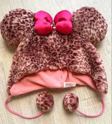 미니 마우스 레오파드 무늬 핑크 팬캡