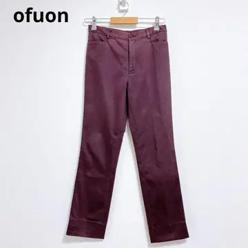 [오프온] 슬림핏 팬츠 (S) 보르도 컬러 팬츠 코튼
