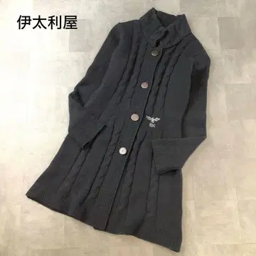 [ 고급 캐시미어 95% ] 새상품급 이타리야 롱 니트 원피스 가디건