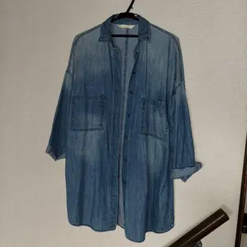 새상품급 데님 오버 사이즈 셔츠 데님 셔츠 긴팔 ZARA 자라