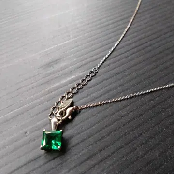 BERRICLE 925 스털링 실버 에메랄드 컷 목걸이