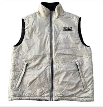 퍼스트다운 새상품급 충전솜 로고 베스트 LL 베이지