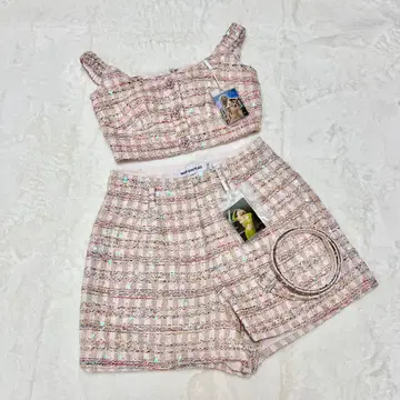 셀프 포트레이트 튜브탑 숏팬츠 세트