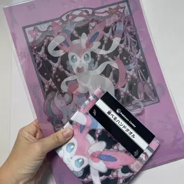 A4 클리어 파일 선택 가능한 핸드 타월 님피아 세트 이브이 컬렉션