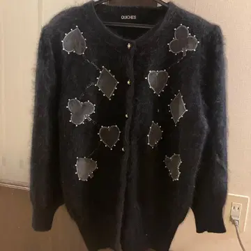 QUICHES 블랙 따뜻한 가디건 정가 2~3만