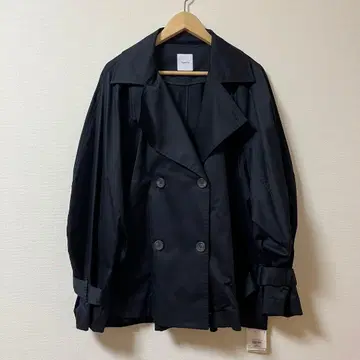 Apart by lowrys 블랙 더블 브레스트 트렌치코트