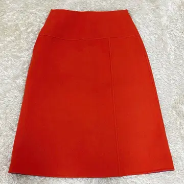 [ 하자품 ] Drawer 멜톤 타이트 스커트 오렌지 36 사이즈