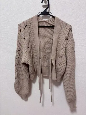 LILY BROWN 케이블 니트 가디건