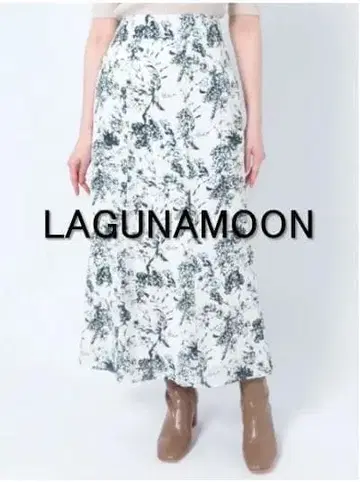 [택 포함 새상품] LAGUNAMOON 플라워 패턴 내로우 스커트