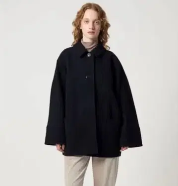 [택 포함 새상품] Steven Alan 울 숏코트 네이비 S 사이즈