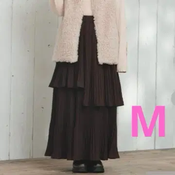 시마무라 tal by yumi 유미 씨 랜덤 플리츠 스커트 브라운 M