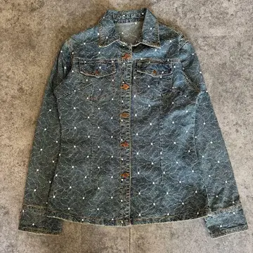 꽃무늬 자수 데님 자켓 한정판