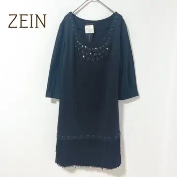 제인 무릎 기장 원피스 비쥬 장식 S 프린지 스터드 타이트 무지