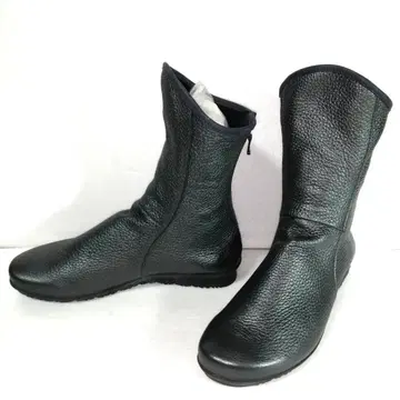 아르케 백 지퍼 부츠 주름 가죽