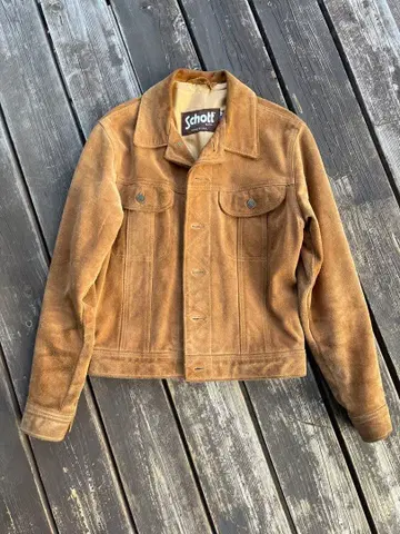 Schott 스웨이드 자켓 브라운