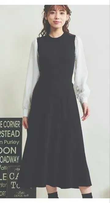 노엘라 블랙 니트 원피스