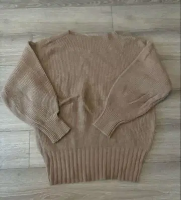 Mystic 브라운 리브 긴팔 스웨터