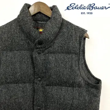Eddie Bauer 해리스 트위드 다운 베스트 일출 택 빈티지