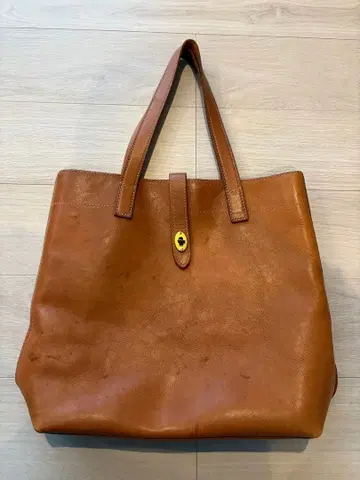 FOSSIL 브라운 가죽 토트백