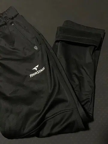 TOURSTAGE 블랙 팬츠 지퍼 포켓 부착