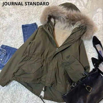 새상품급*JOURNAL STANDARD 마운틴 후드티 카키 보아 라이너