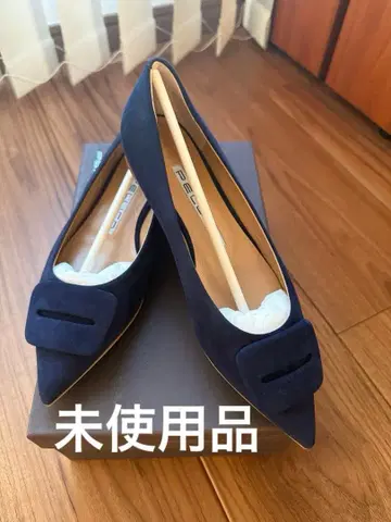 [ 미사용품 ] PELLICO 네이비 스틸레토 펌프스 스웨이드