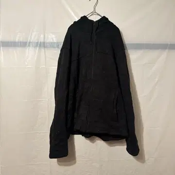 새상품급 URBAN FRONTIER 블랙 플리스 후드 부착 자켓