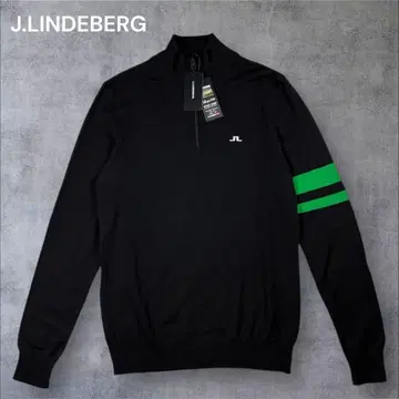 새상품 J.LINDEBERG 제이 린드버그 하프 지퍼 니트 블랙 M