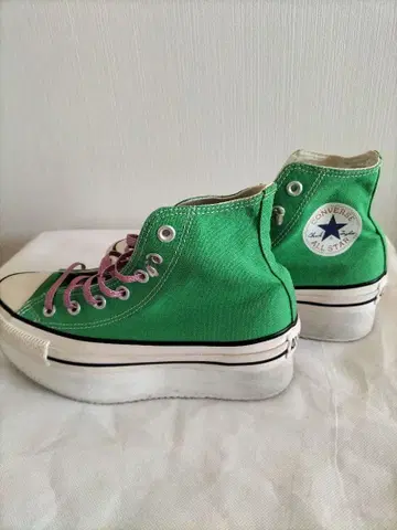 CONVERSE 그린 하이컷 통굽 스니커즈