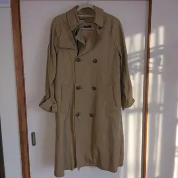 베이지 트렌치코트 플리스 안쪽