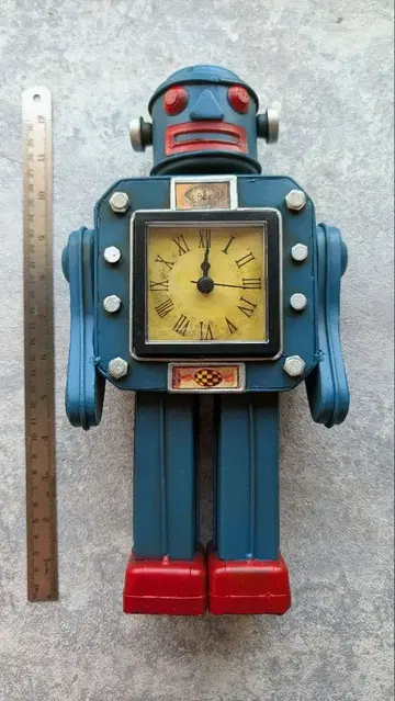 로봇형 아날로그 시계 약 20cm