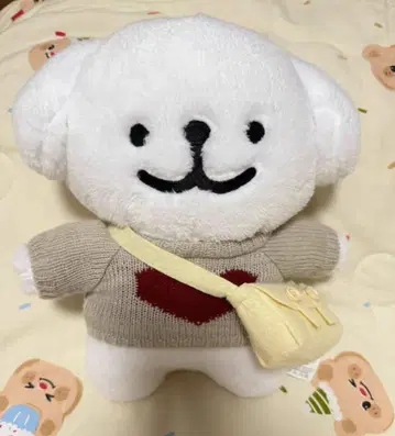 하얀 강아지 봉제 인형