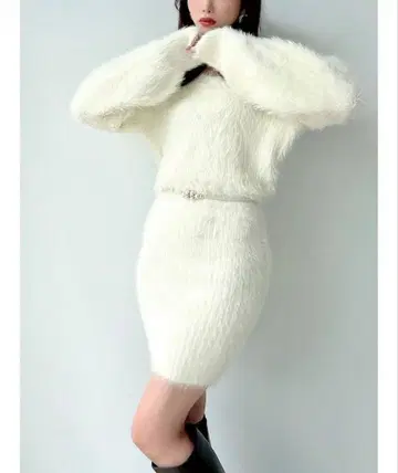 RESEXXY 샤기 니트 원피스