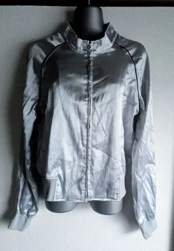 빈티지/스카잔 꽃 자수 L 사이즈/블루종 점퍼 겉옷