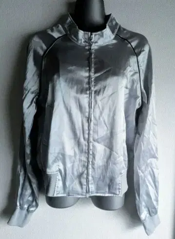 빈티지/스카잔 꽃 자수 L 사이즈/블루종 점퍼 겉옷