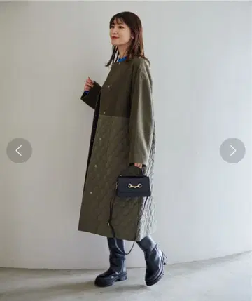 JOURNAL STANDARD 퀼팅 도킹 코트 카키