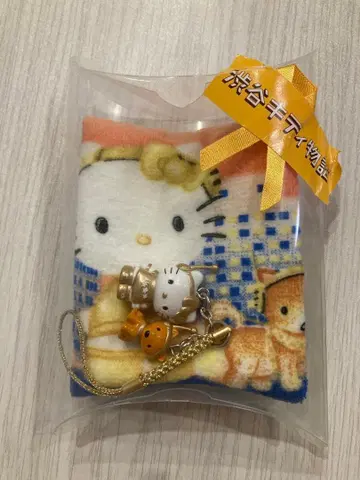 지역 한정 키티 시부야 키티 이야기 족쇄 스트랩 손수건