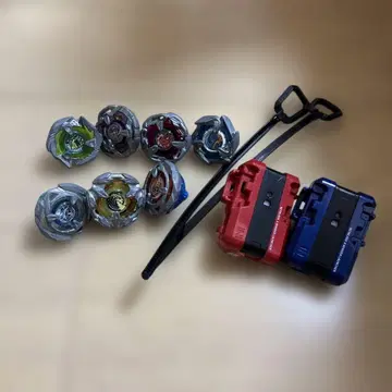 베이블레이드 X 7개 세트 런처 2개