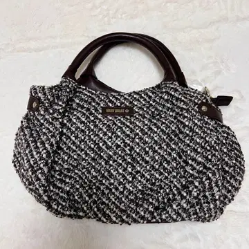 MARY QUANT 트위드 핸드백