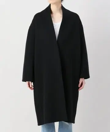 Deuxieme Classe 더블 페이스 노카라 코트